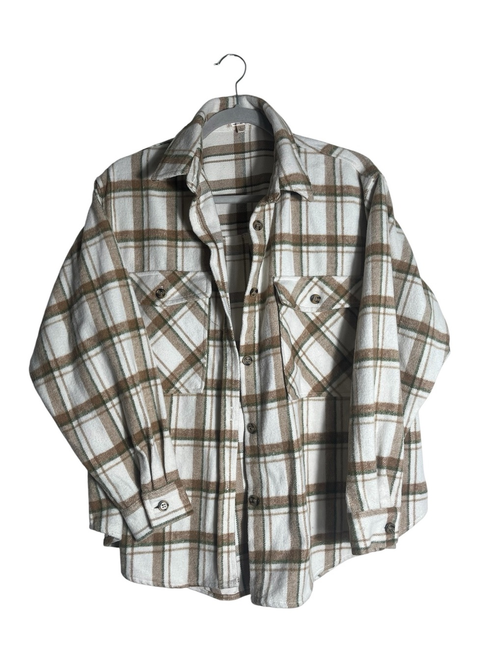 Dizzy Lizzy Plaid Shacket Flannel Button‎ Up Jacket Size L